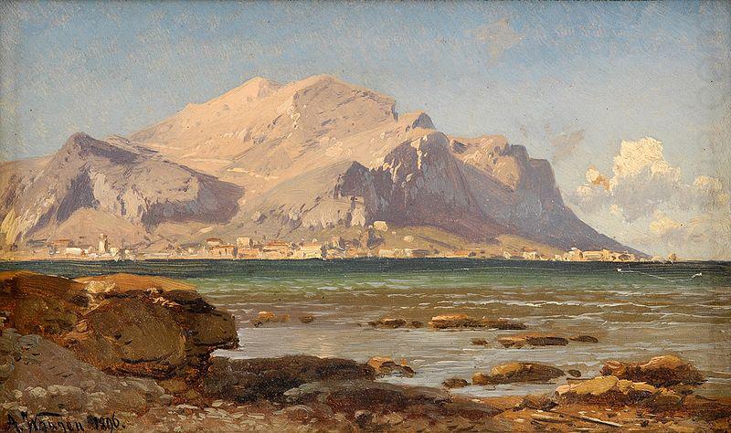 Adalbert Waagen Bucht von Palermo mit Blick auf Monte Pellegrino china oil painting image
